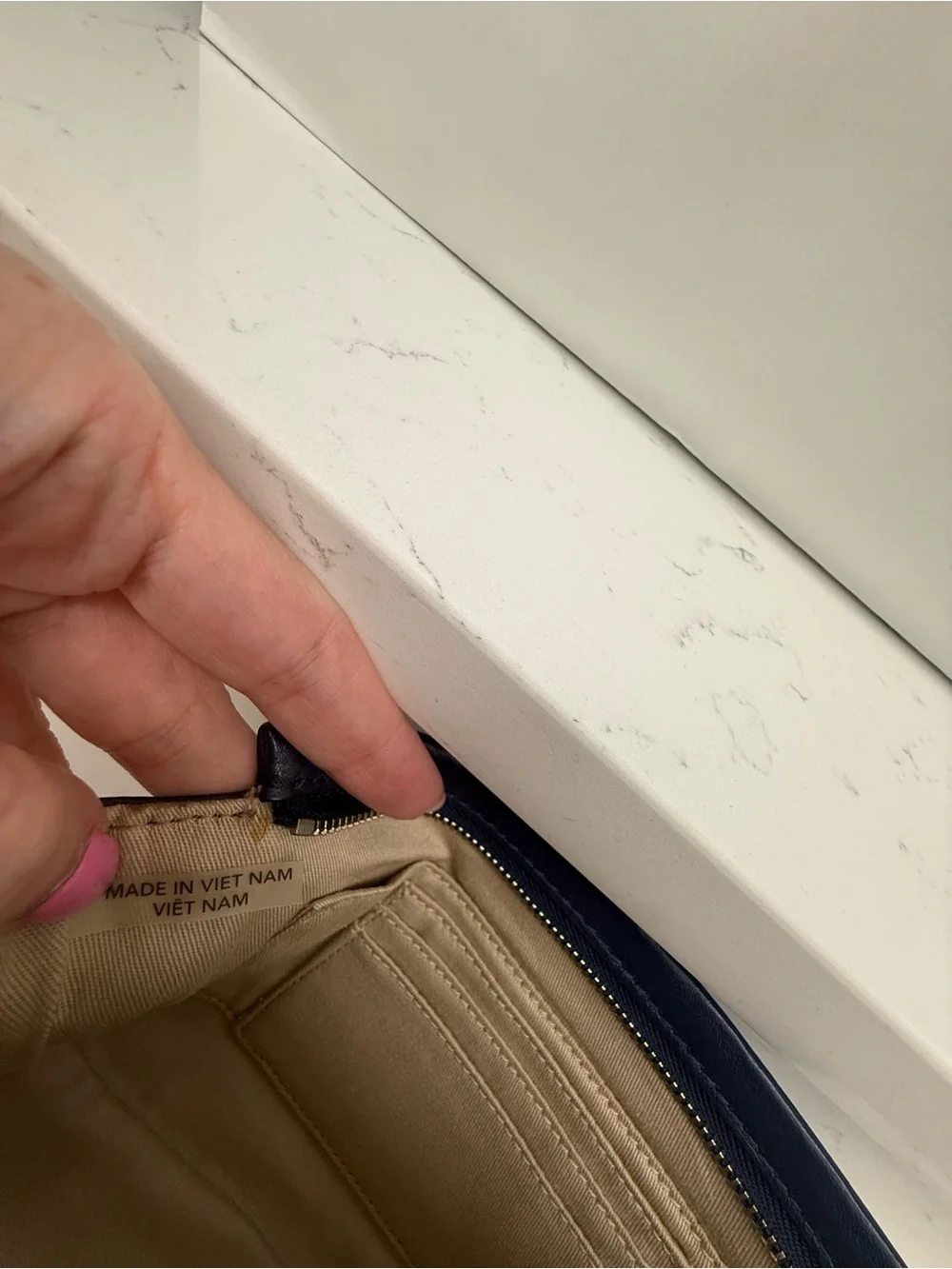 COACH Legacy Two-Tone Leather Zipper Wristlet/Pouch